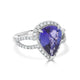 3.92Ct Tanzanite With 0.49Tct Diamonds Set In 14K White Gold