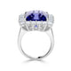 12ct Tanzanite Ring With 2.21ct Diamonds Set In Platinum