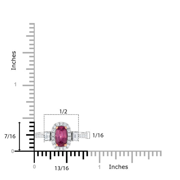 1.08ct Sapphire Rings with 0.50tct diamonds set in 14KT two tone gold