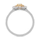 0.27Ct Yellow Diamond Ring With 0.22Tct Diamonds In Two Tone Gold