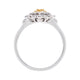 0.18Ct Yellow Diamond Ring With 0.40Tct Mixed Diamond Accents In 18K Two Tone Gold