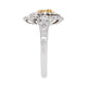 0.18Ct Yellow Diamond Ring With 0.40Tct Mixed Diamond Accents In 18K Two Tone Gold