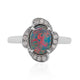 1.17ct Opal ring with 0.11tct diamonds set in 14K white gold