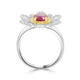 1.04 Ruby Rings with 0.41tct Diamond set in 14K Two Tone Gold