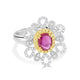 1.04 Ruby Rings with 0.41tct Diamond set in 14K Two Tone Gold