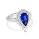 2.28ct Sapphire Ring with 0.36tct Diamonds set in 14K White Gold