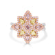 0.47ct Pink Diamond Ring with 0.8ct Diamonds set in 14K Two Tone