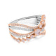 0.57ct Pink Diamond Ring with 0.42ct Diamonds set in 14K Two Tone