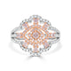 0.52ct Pink Diamond Ring with 0.6ct Diamonds set in 14K Two Tone