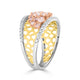 0.91tct Pink Diamond Ring with 0.56tct Diamonds set in 14K Two Tone gold