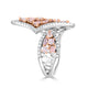 0.87ct Pink Diamond Ring with 0.58ct Diamonds set in 14K Two Tone