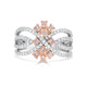 0.57ct Pink Diamond Ring with 0.47ct Diamonds set in 14K Two Tone