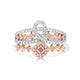 0.51ct Pink Diamond Ring with 0.49ct Diamonds set in 14K Two Tone