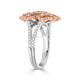 0.55ct Pink Diamond Ring with 0.79ct Diamonds set in 14K Two Tone