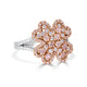 0.55ct Pink Diamond Ring with 0.79ct Diamonds set in 14K Two Tone