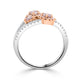 0.59ct Pink Diamond Ring with 0.35ct Diamonds set in 14K Two Tone