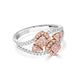 0.59ct Pink Diamond Ring with 0.35ct Diamonds set in 14K Two Tone