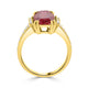 5.08ct Rhodonite Rings with 0.49tct Diamond set in 14K Yellow Gold