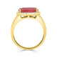 2.49ct Rhodonite Rings with 0.12tct Diamond set in 14K Yellow Gold