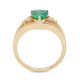 1.28Ct Emerald Ring With 0.12Tct Diamonds In 18K Yellow Gold