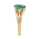 1.28Ct Emerald Ring With 0.12Tct Diamonds In 18K Yellow Gold