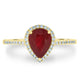 1.49Ct Ruby Ring With 0.14Tct Diamonds Set In 14K Yellow Gold