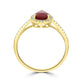 1.49Ct Ruby Ring With 0.14Tct Diamonds Set In 14K Yellow Gold