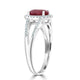 1.51Ct Ruby Ring With 0.23Tct Diamonds Set In 18K White Gold