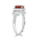 1.28Ct Ruby Ring With 0.37Tct Diamonds Set In 14K White Gold