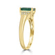 1.53ct Tourmaline With 0.25tct Halo Diamond Pave 14Kt Yellow Gold Band Ring