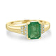 1.53ct Tourmaline With 0.25tct Halo Diamond Pave 14Kt Yellow Gold Band Ring