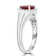 1.16Ct Ruby Ring With 0.17Tct Diamonds Set In 14K White Gold