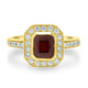 2.06Ct Ruby Ring With 0.42Tct Diamonds Set In 18K Yellow Gold