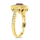 2.06Ct Ruby Ring With 0.42Tct Diamonds Set In 18K Yellow Gold