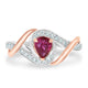 0.57Ct Ruby Ring With 0.23Tct Diamonds Set In 14K White Gold