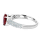 1.43Ct Ruby Ring With 0.39Tct Diamonds Set In 14K White Gold