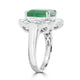 4.60ct Emerald Rings with 0.83tct diamonds set in 14kt white gold