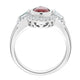 1.55Ct Ruby Ring With 0.38Tct Diamonds Set In 14K White Gold