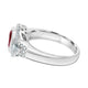 1.55Ct Ruby Ring With 0.38Tct Diamonds Set In 14K White Gold