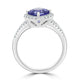 1.84ct Tanzanite Rings with 0.36tct diamonds set in 14kt white gold