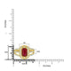 1.24Ct Ruby Ring With 0.59Tct Diamonds Set In 14K Yellow Gold