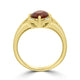 1.60ct Ruby Ring With 0.04tct Diamonds Set In 14K Yellow Gold