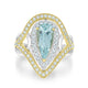 1.69ct Paraiba Rings with 0.66tct diamonds set in 18KT two tone gold