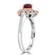 1.09Ct Ruby Ring With 0.43Tct Diamonds Set In 18K Two Tone Gold