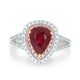 2.22Ct Ruby Ring With 0.55Tct Diamonds Set In 18K Two Tone Gold