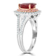 2.22Ct Ruby Ring With 0.55Tct Diamonds Set In 18K Two Tone Gold