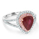 2.22Ct Ruby Ring With 0.55Tct Diamonds Set In 18K Two Tone Gold