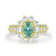 1.49ct Paraiba Rings with 1.45tct diamonds set in 18KT yellow gold