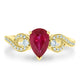 1.45Ct Ruby Ring With 0.18Tct Diamonds Set In 14K Yellow Gold