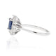 1.1ct Sapphire Ring With 0.26tct Diamonds Set In 14kt White Gold